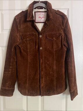 Zara Brown Suede Shirt Jacket, Medium